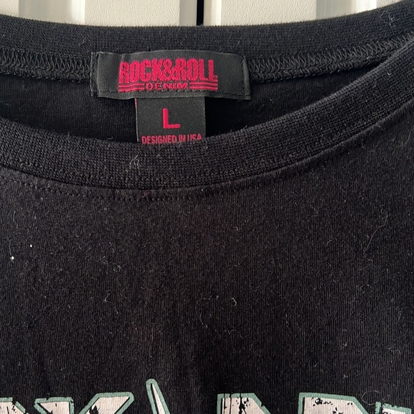 Rock & Roll Denim long sleeve black shirt - Picture 2 of 3